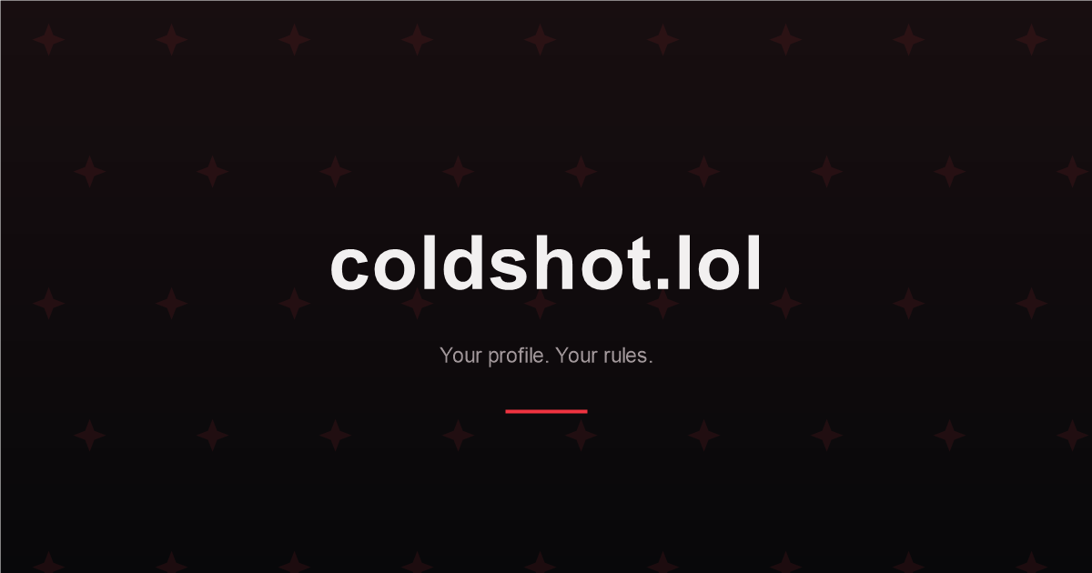 I built Coldshot: customizable bio pages with music and live Discord activity